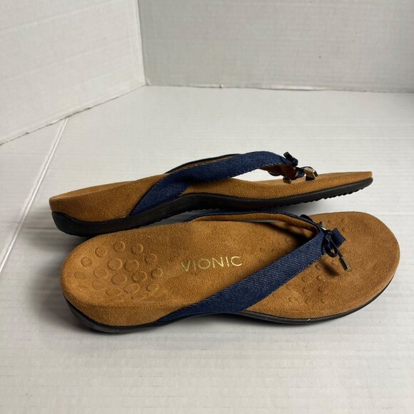 Vionic Bella Il women’s  8.5 Denim Blue Orthotic Sandals With Arch Support - Picture 6 of 9